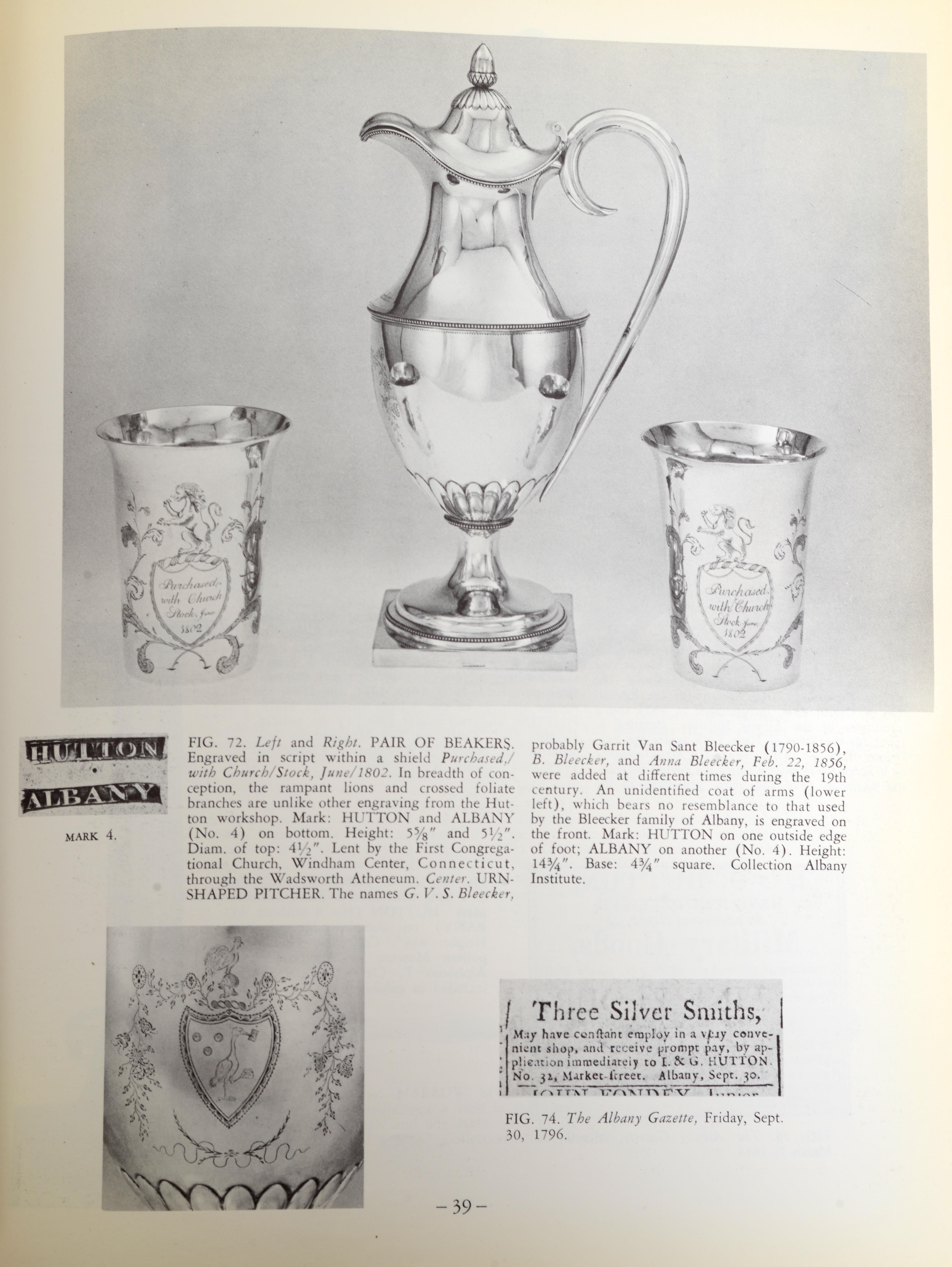 Albany Silver 1652-1825 by Norman Rice, First Edition For Sale 2