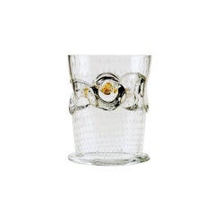 Albaret Medium Glass Vase with Amber Detail by Borek Sipek for Driade