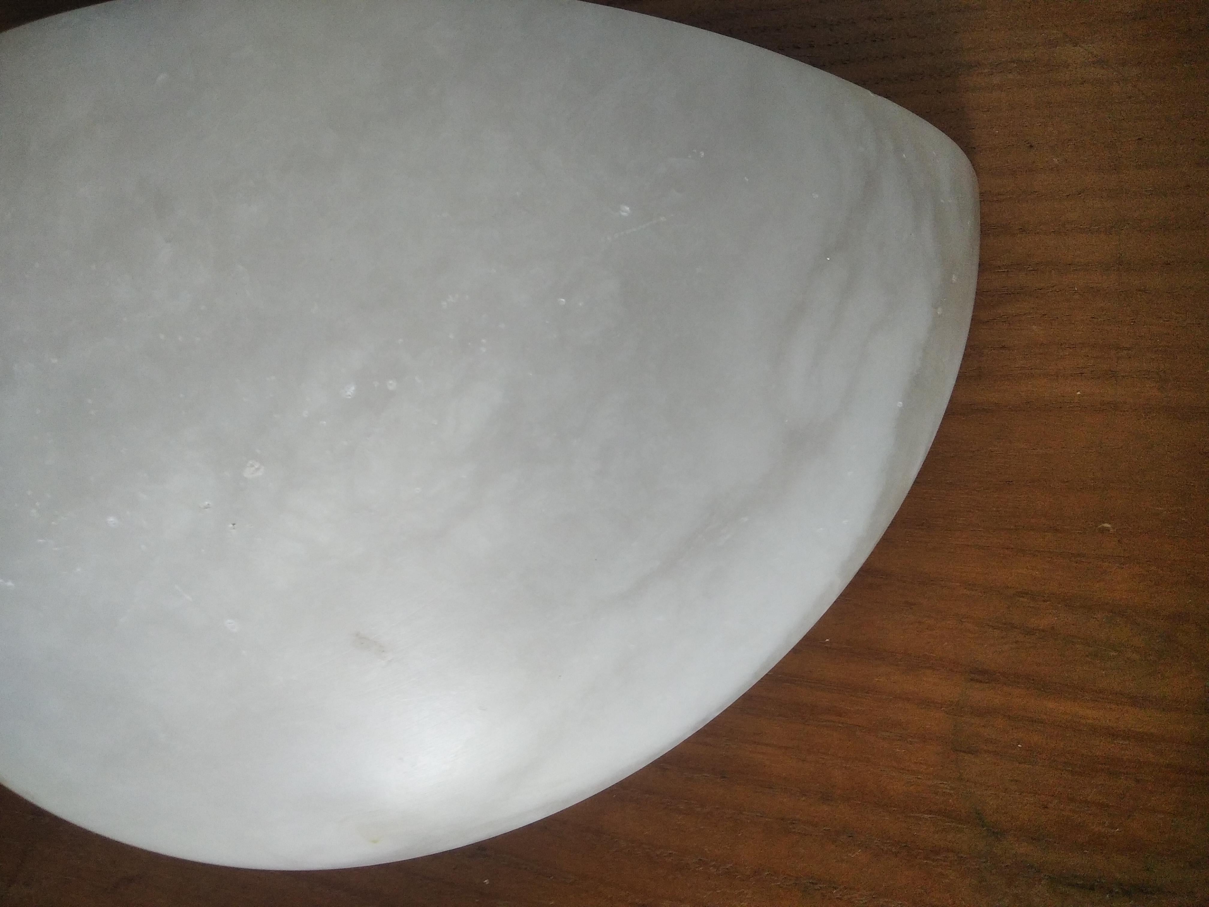 Italian Albaster Wall Sconce White Color Minimalist Moon For Sale