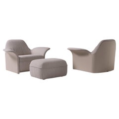 Albatro Pouf with Leather and Fabric, Cozy Design, New, 2025