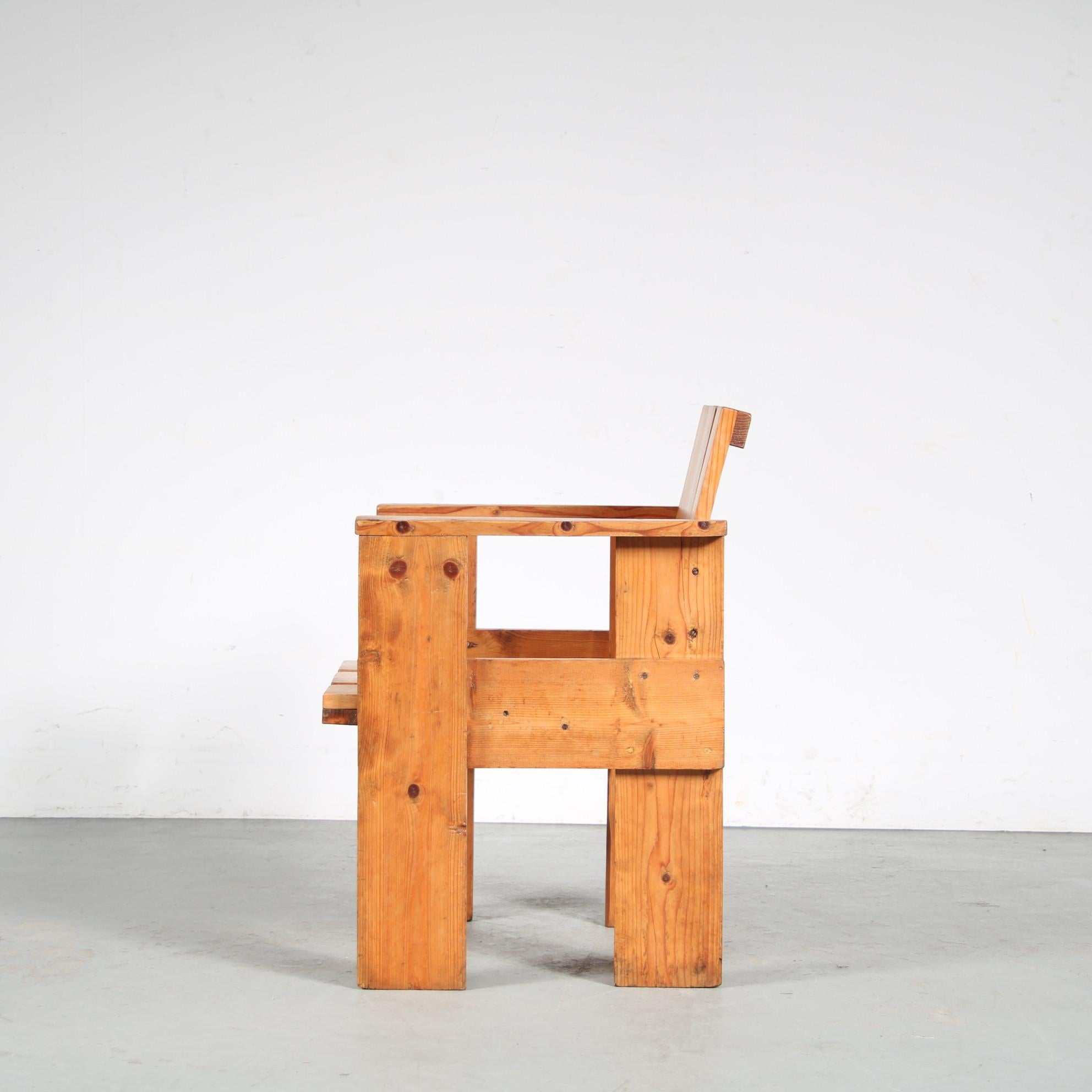 Mid-Century Modern “Albatros” Chair by Gerrit Rietveld, the Netherlands, 1951 For Sale