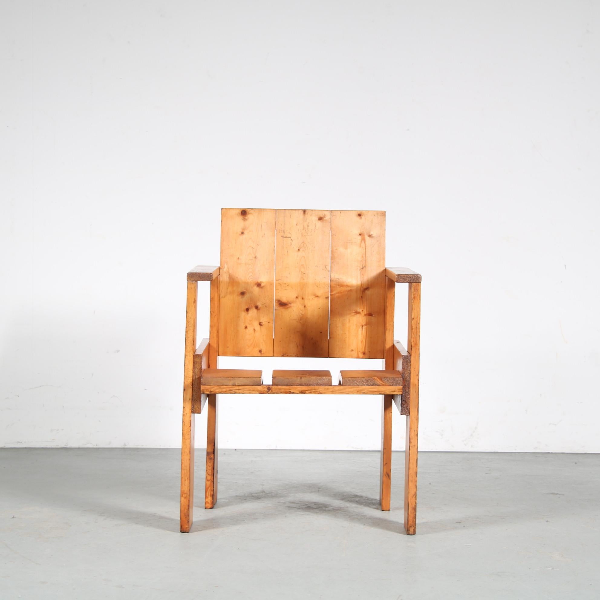 Wood “Albatros” Chair by Gerrit Rietveld, the Netherlands, 1951