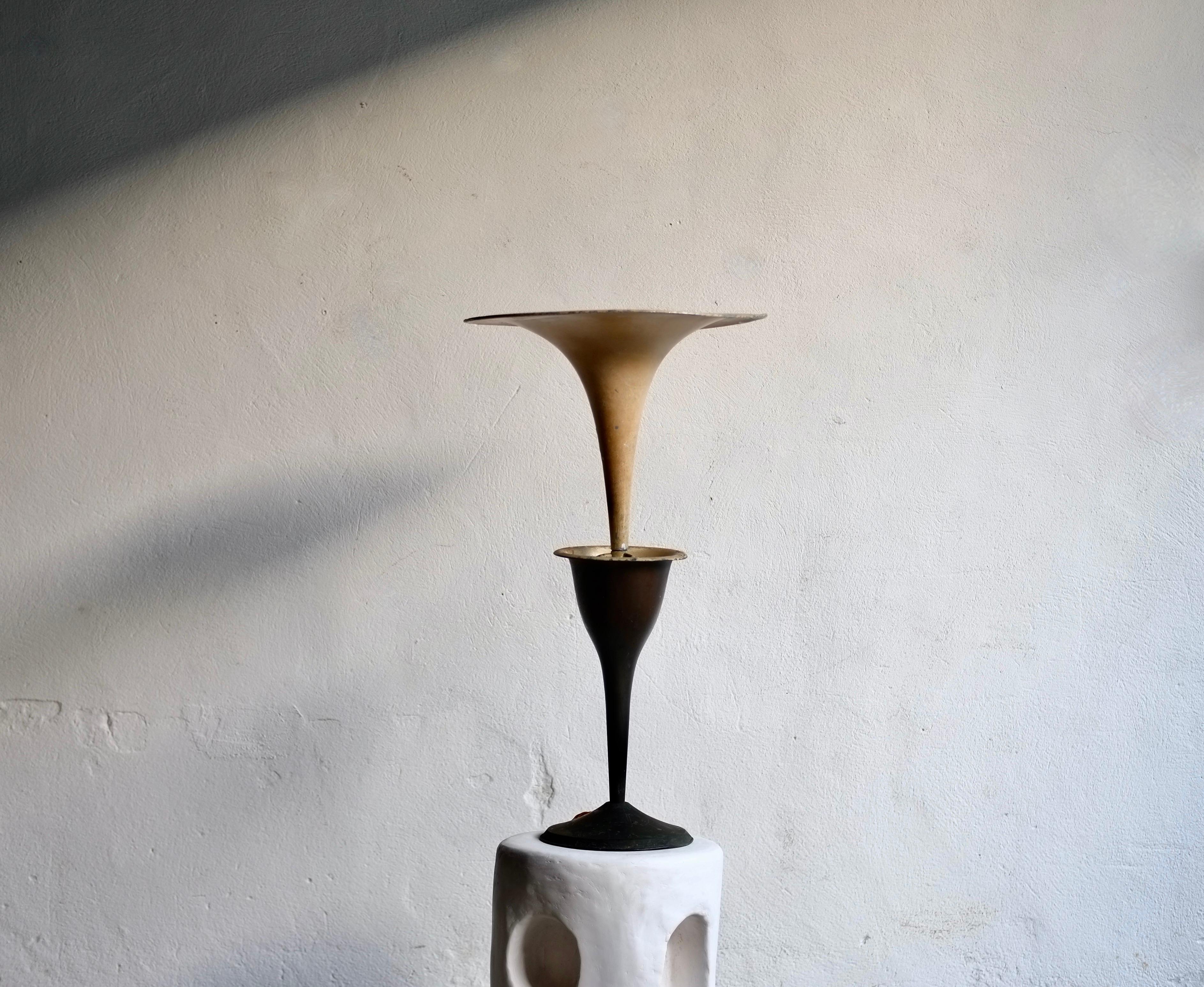 An incredibly rare Albatros lamp produced by Osram in 1934. The design of this lamp is often attributed to Josef Hoffmann. 

Incredibly sculptural and surprisingly tall, the lamp is a personal favourite. Featuring the most wonderful aged patinated