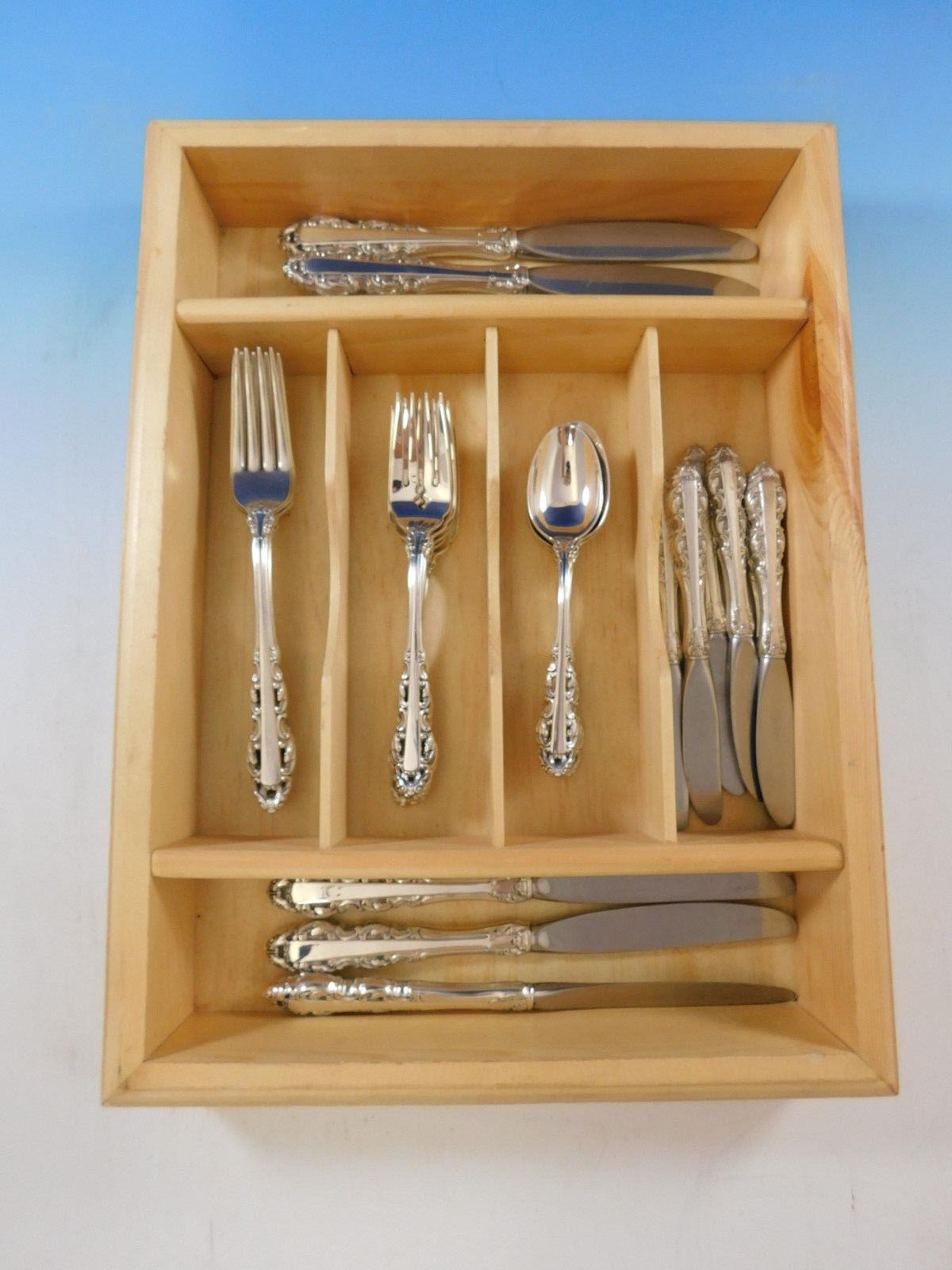 Albemarle by Alvin Sterling Silver Flatware Set for Six Service 30 Pieces For Sale 1