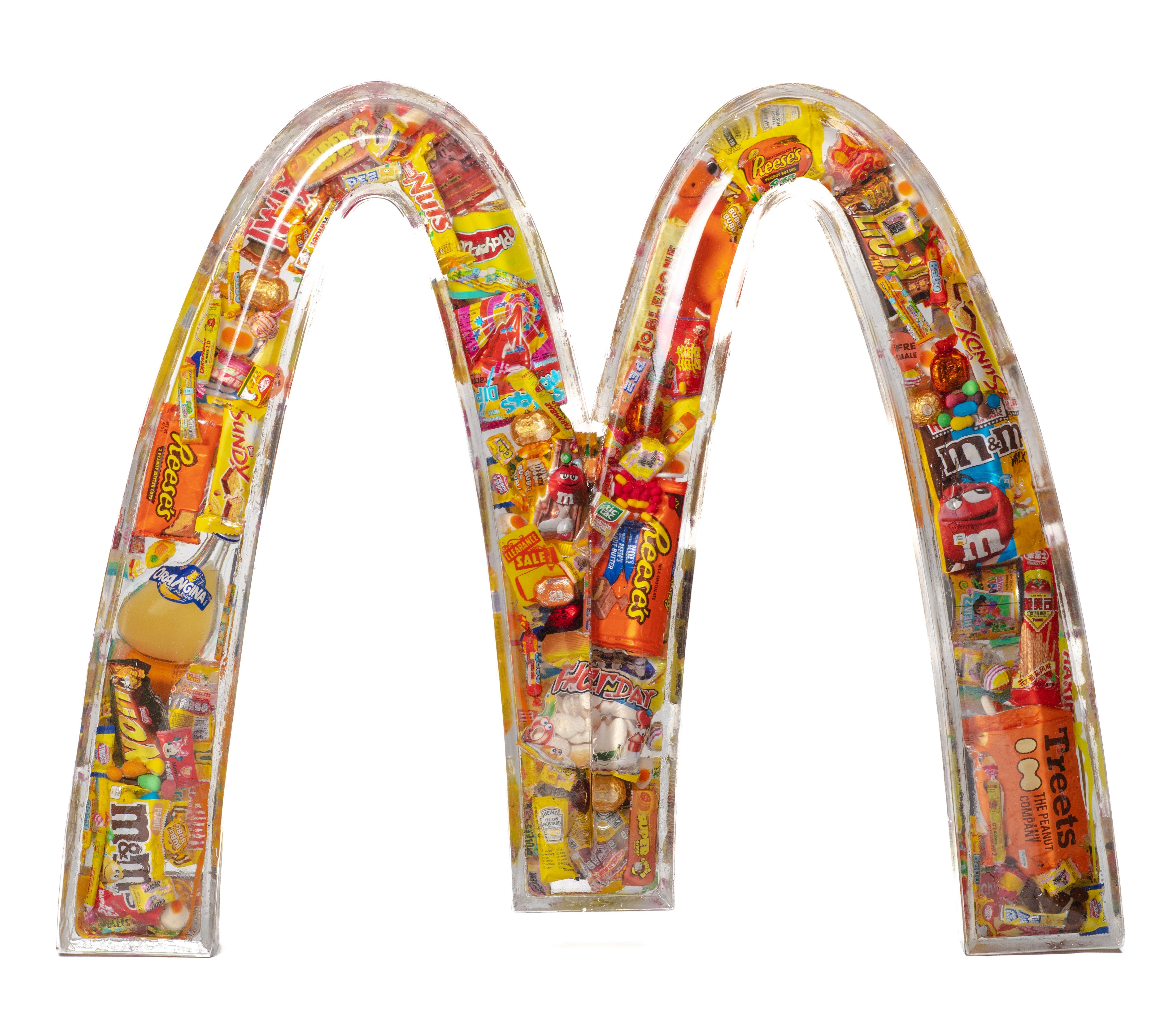 M for McDo - Pop Art Sculptures - Mixed Media Art by Alben