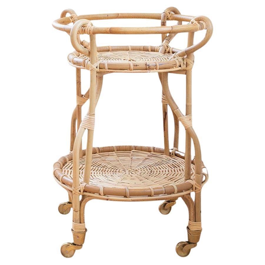 Alben Rattan Bar Carts