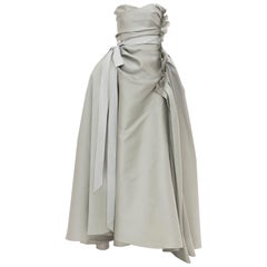 Alber Elbaz for Lanvin Silk Dove Grey Evening Gown "Vogue Cover",  Resort 2014