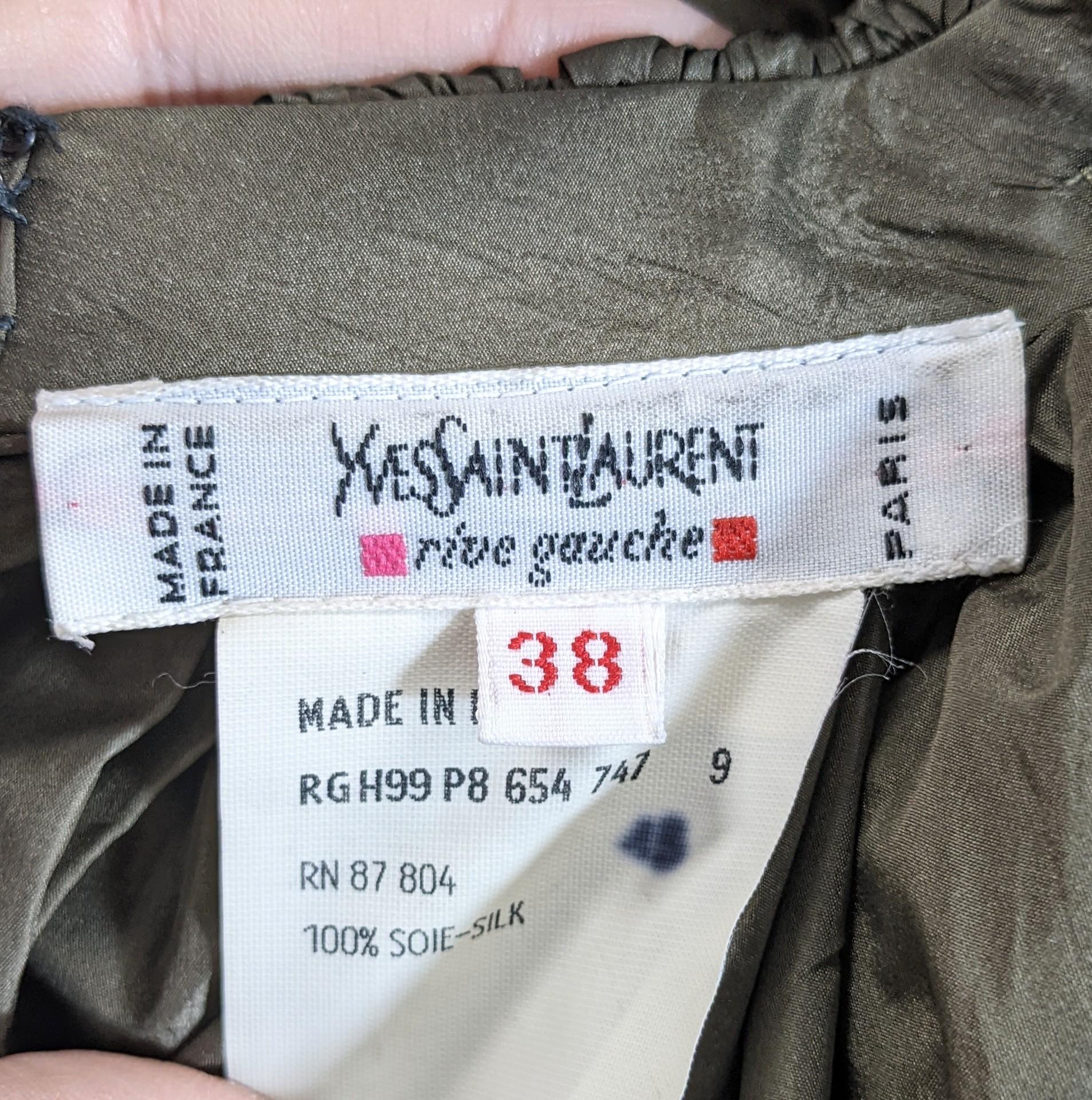 Alber Elbaz für Yves Saint Laurent Papier-Bluse aus Seidentaft, A/H 2000 im Angebot 5