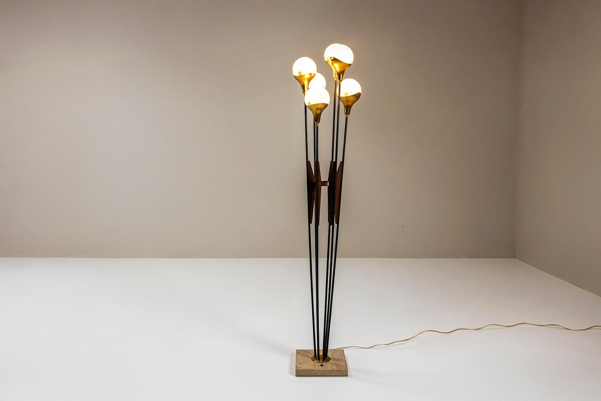 Bring a touch of timeless elegance into your home with this exceptional vintage Alberello floorlamp a true masterpiece from Stilnovo, Italy. Crafted during the mid-century modern era, this iconic lamp is a stunning representation of Italian design