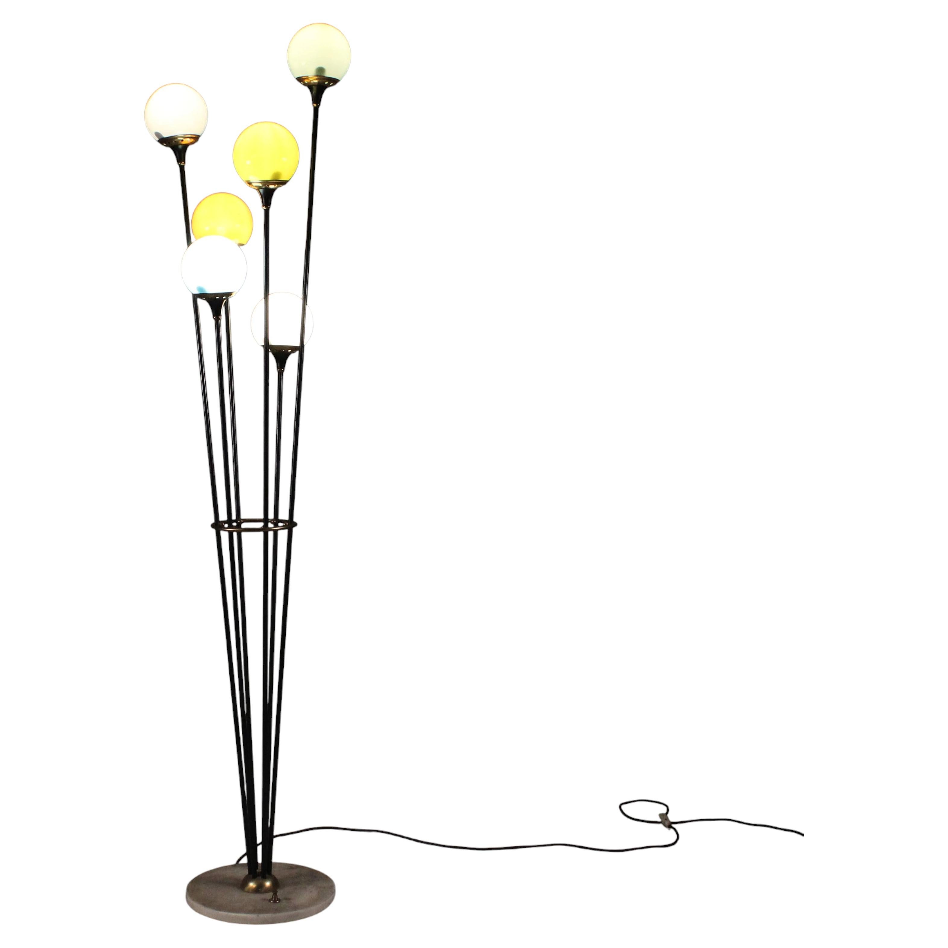 Alberello Stilnovo mit farbigen Glasdiffusoren im Angebot