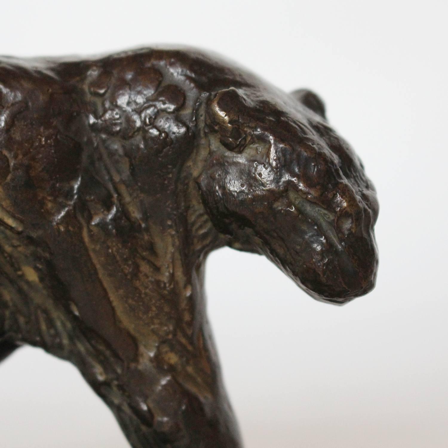 Patinated Alberic Collin Art Deco Prowling Panther