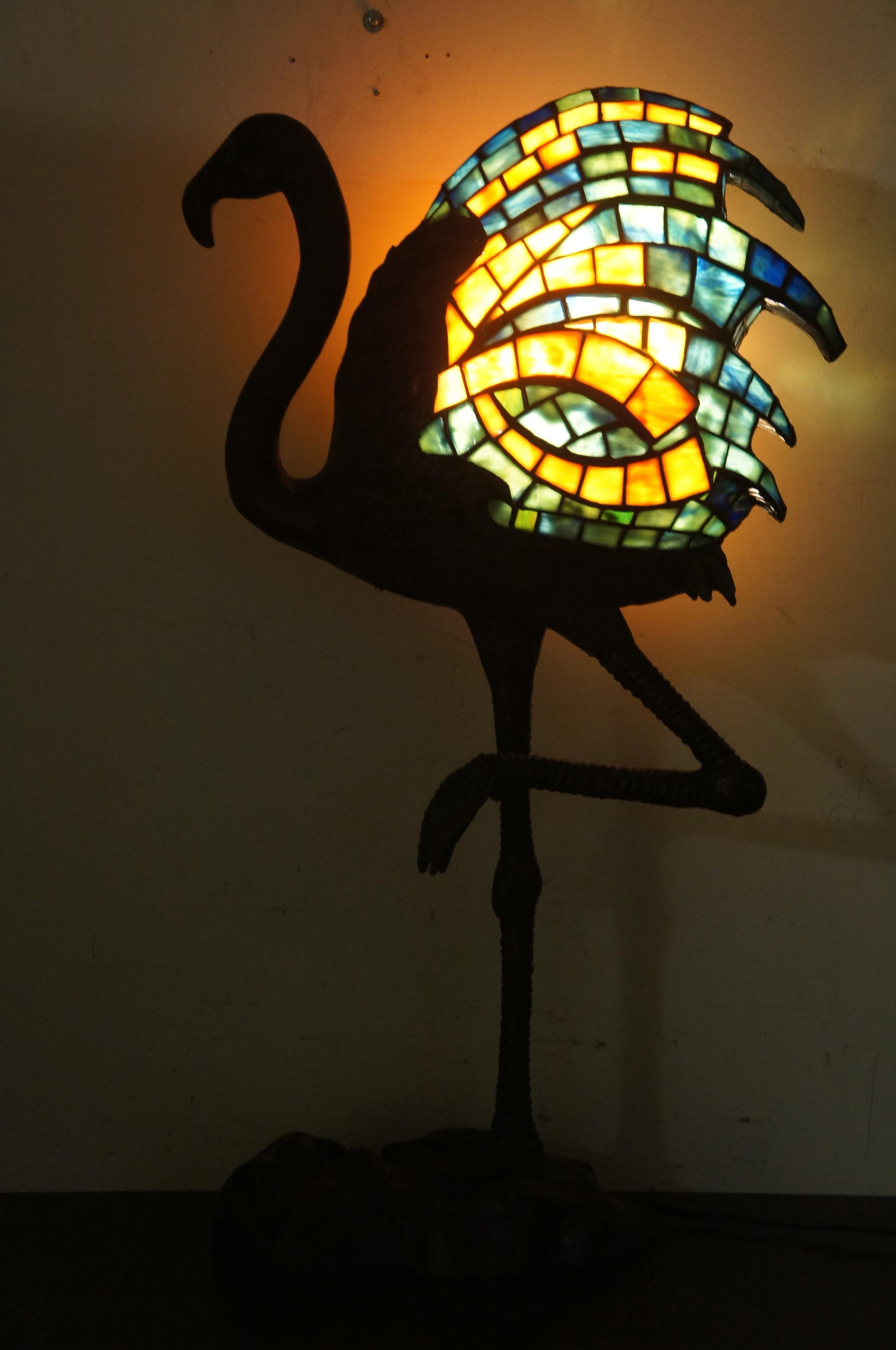 flamingo lamp with feathers bealls