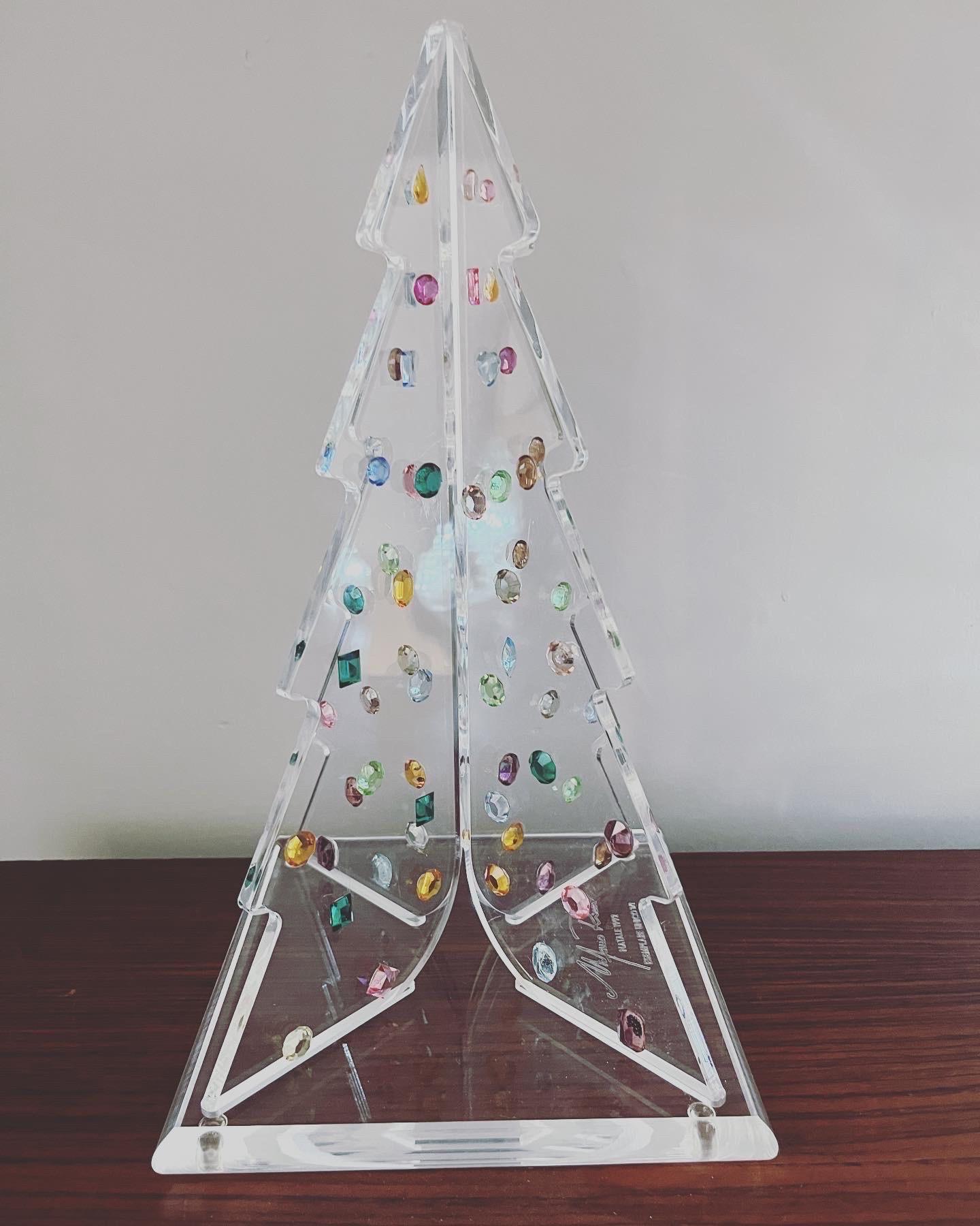 Albero di Natale Plexiglas e Cristalli Swarovski esemplare unico 1992 For Sale 7