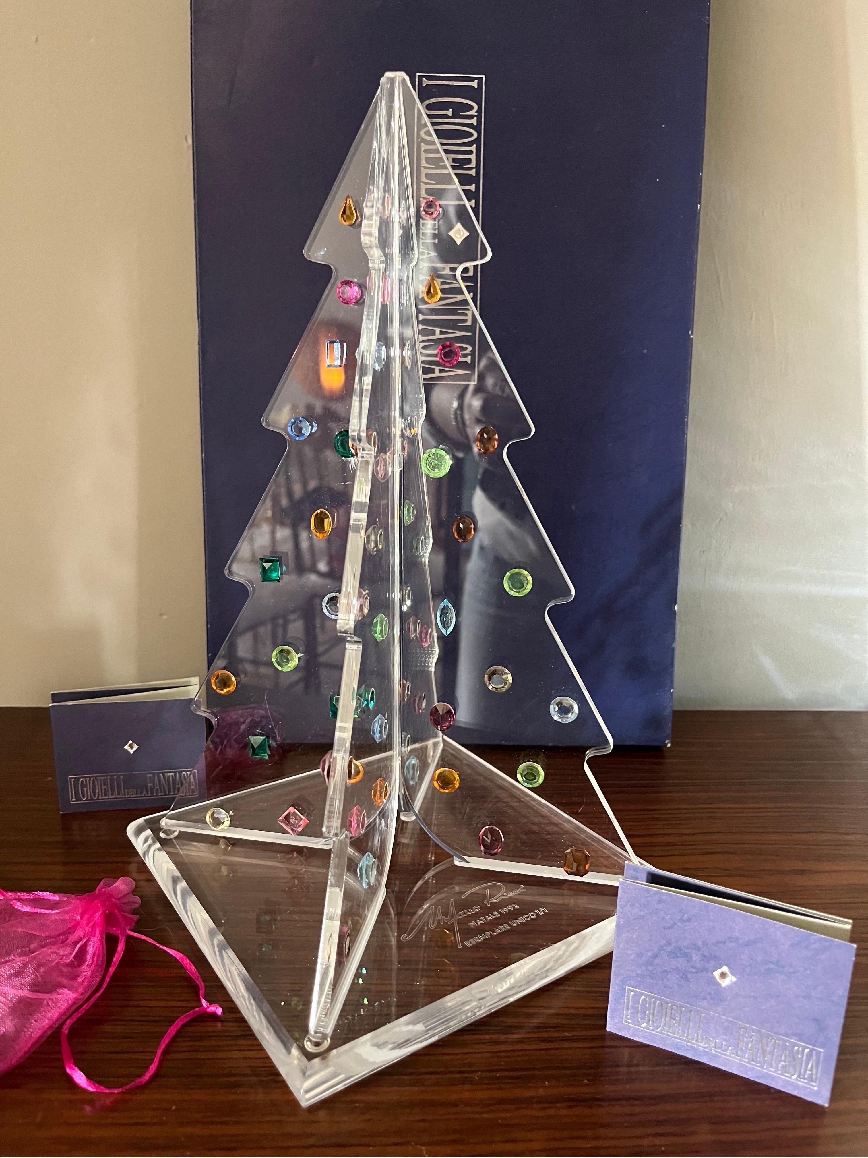 Albero di Natale Plexiglas e Cristalli Swarovski esemplare unico 1992 For Sale 1