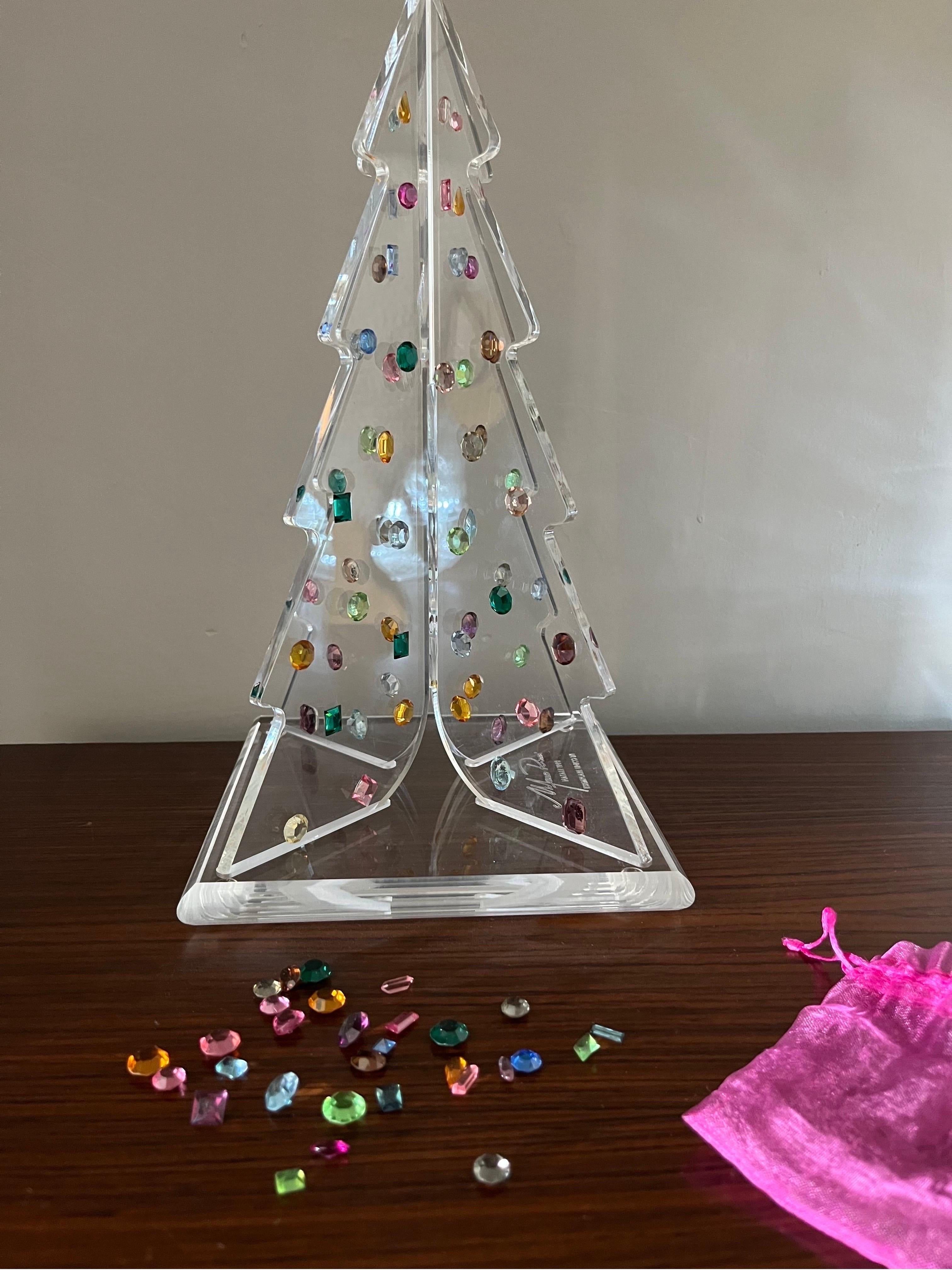 Albero di Natale Plexiglas e Cristalli Swarovski esemplare unico 1992 For Sale 2
