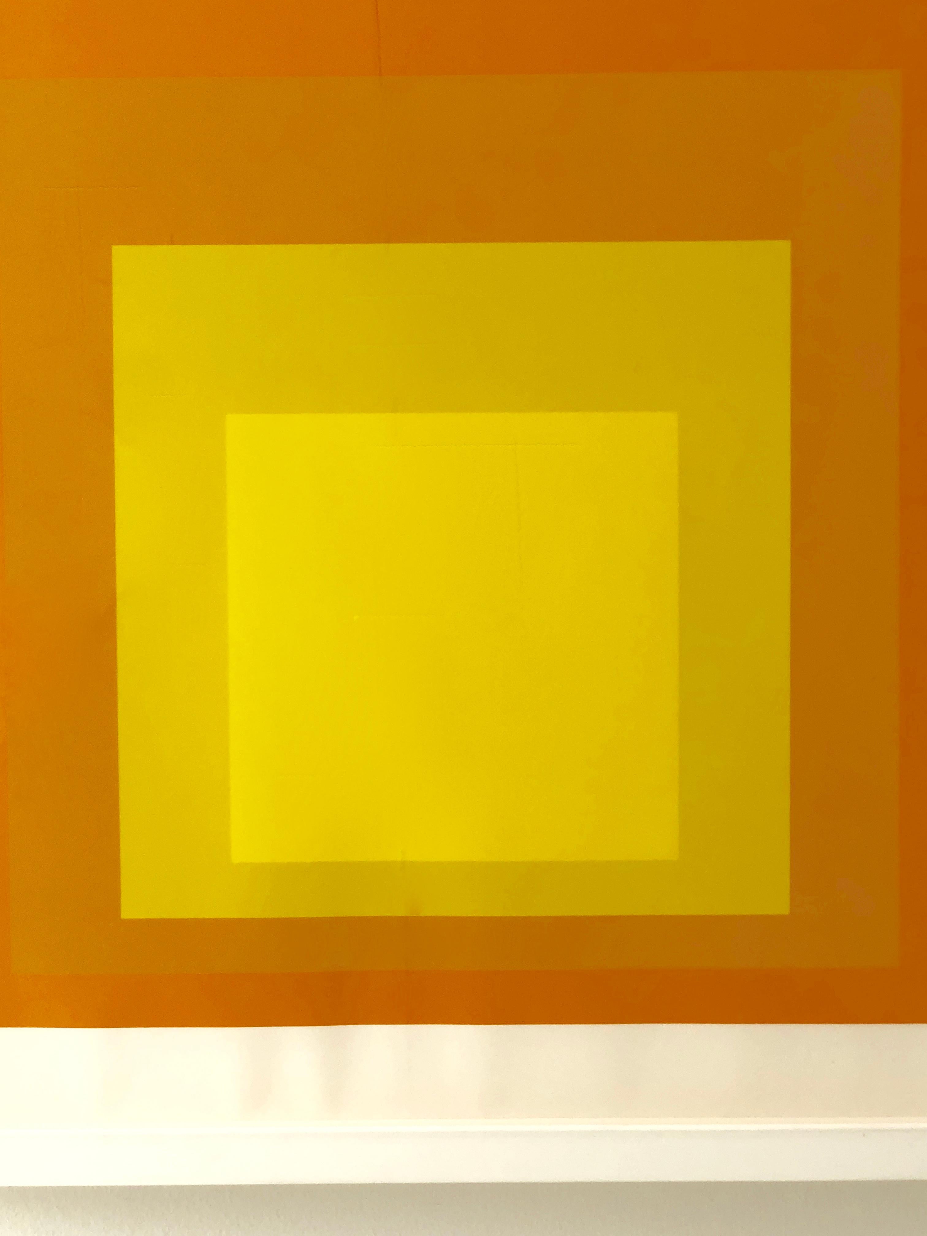 Paint Albers Yellow and Oranges Silkscreen, Interaction of Color Homage to the Square