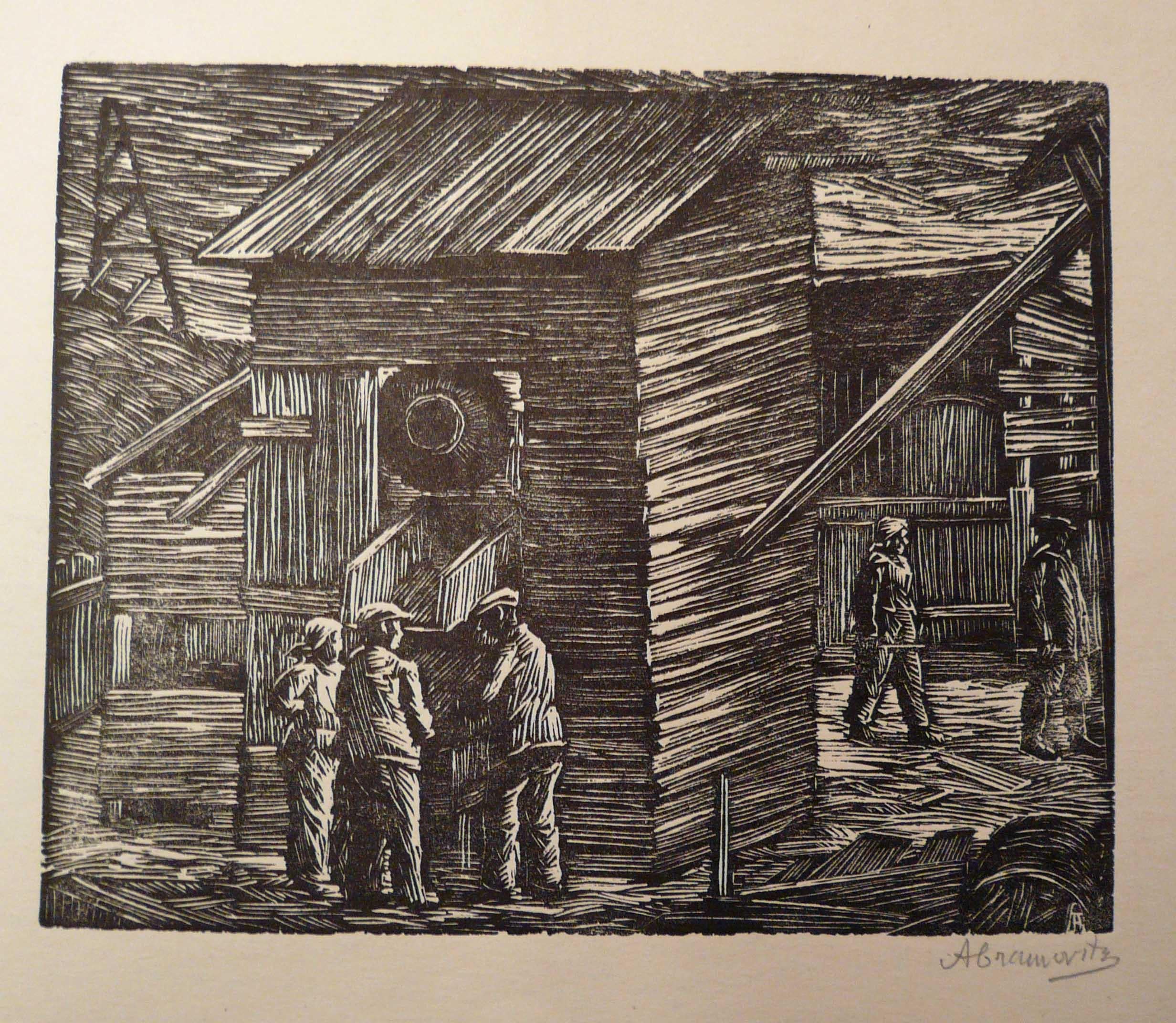 Figurative Print di Albert Abramovitz - BETONIERA, MOSCA