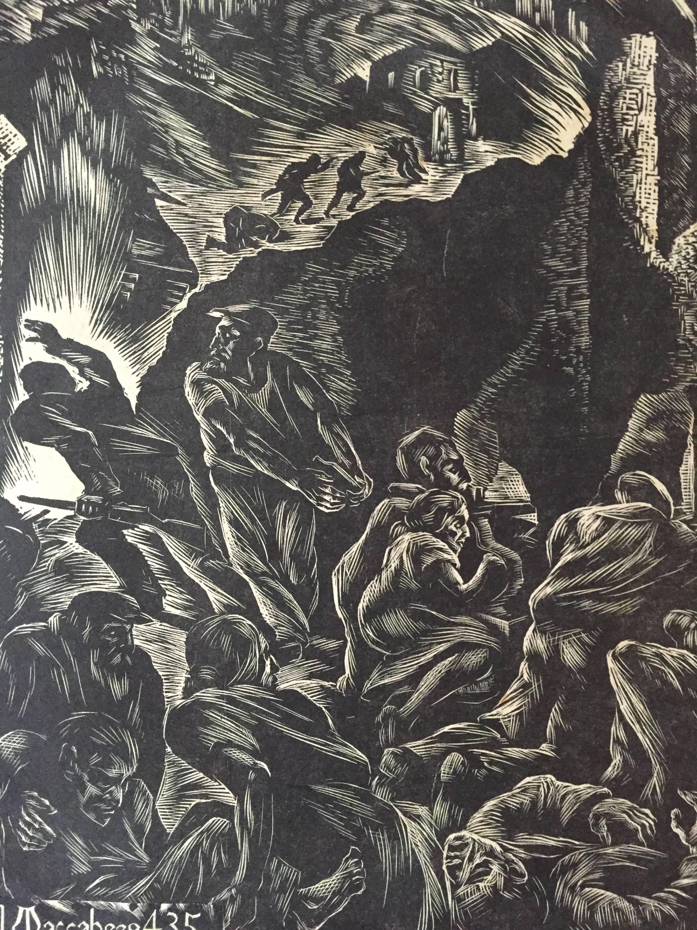 Makaken 4.35. – Print von Albert Abramovitz