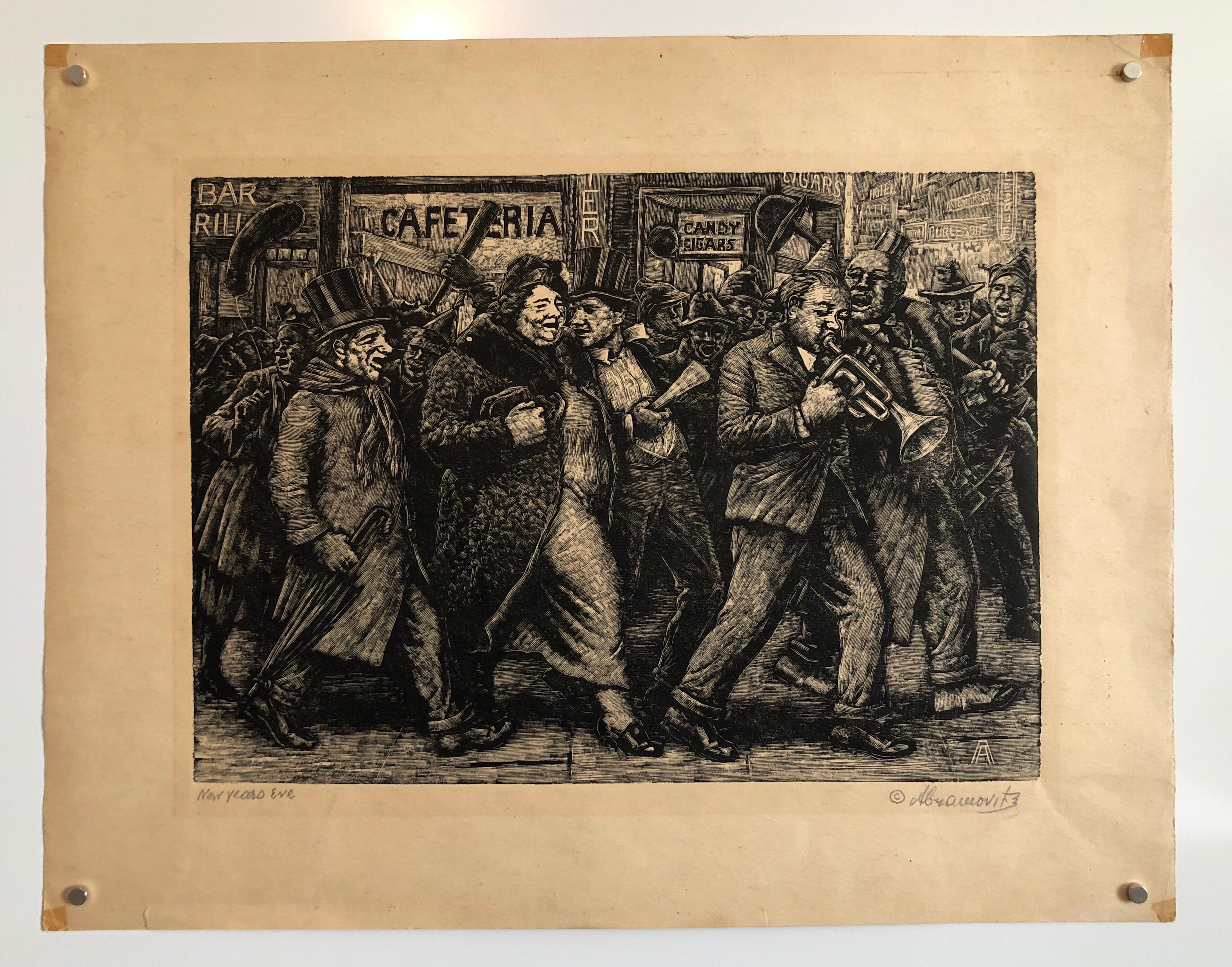 This print was published by the WPA. it is a wood engraving signed in pencil. From a small edition. I have seen it described as under 25.

Albert Abramovitz (1879-1963), born in Riga, Latvia, on January 24, 1879. He studied art at the Imperial Art