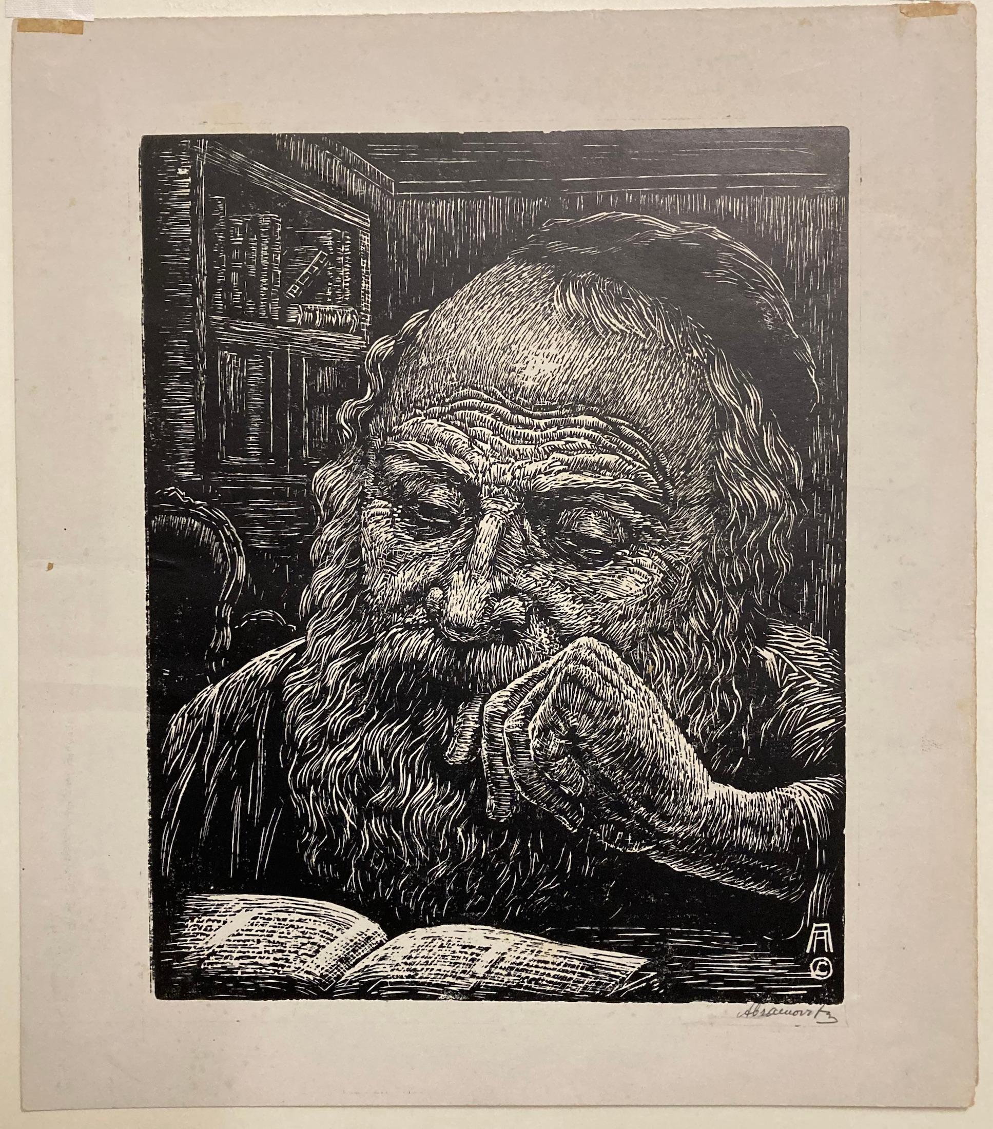 (The Scholar) - Print by Albert Abramovitz