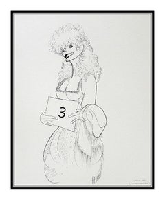 AL HIRSCHFELD Original Gouache Painting SIGNED Pop Artwork Caricature Portrait