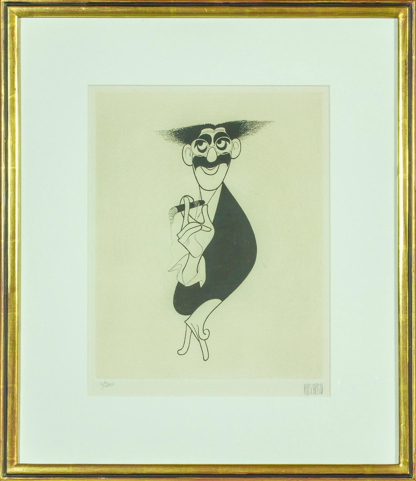 1983 "Groucho Marx" original etching by Al Hirschfeld. Hand signed and numbered.