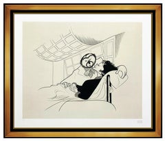 Al Hirschfeld Original Etching Hand Signed Caricature Pavarotti Scotto La Boheme
