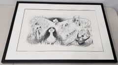 Al Hirschfeld "Le fantôme de l'opéra" Lithographie signée Épreuve d'imprimerie, circa 988