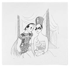 Anthony & Cleopatra (Elizabeth Taylor and Richard Burton) Hand Signed Lithograph