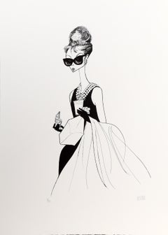Audrey Hepburn - Breakfast at Tiffany's by Al Hirschfeld