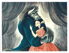 "Beauty and the Beast", 1994, Lithograph by Al Hirschfeld