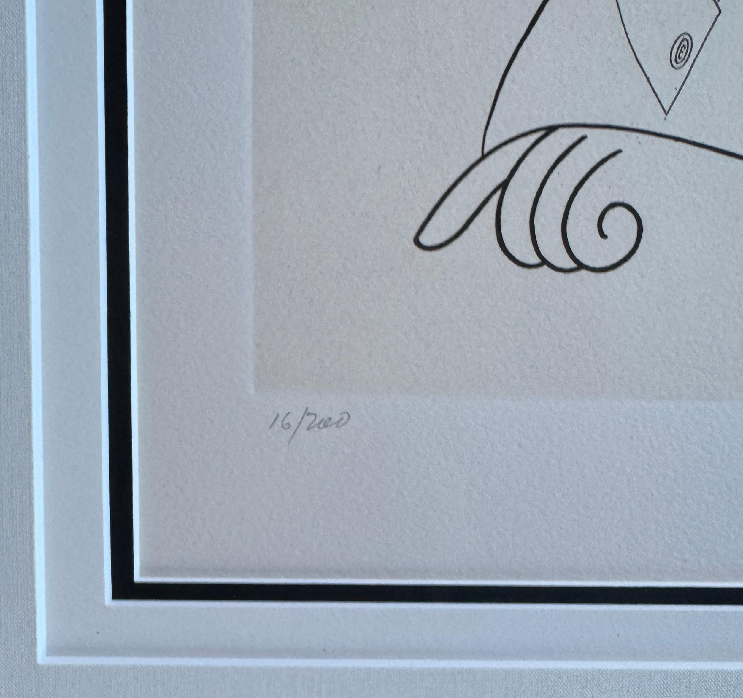 Bob Hope Leyenda de Hollywood Siglo XX Oscars Premios de la Academia Litografía Estrella de cine - Figurative Print Gris de Albert Al Hirschfeld