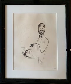 Bobby Short, Pop-Art-Lithographie von Al Hirschfeld