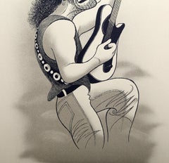 "Bruce Springsteen", Lithograph by Al Hirschfeld