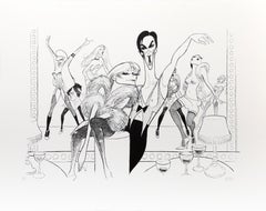 Cabaret at the Kit Kat Club by Al Hirschfeld