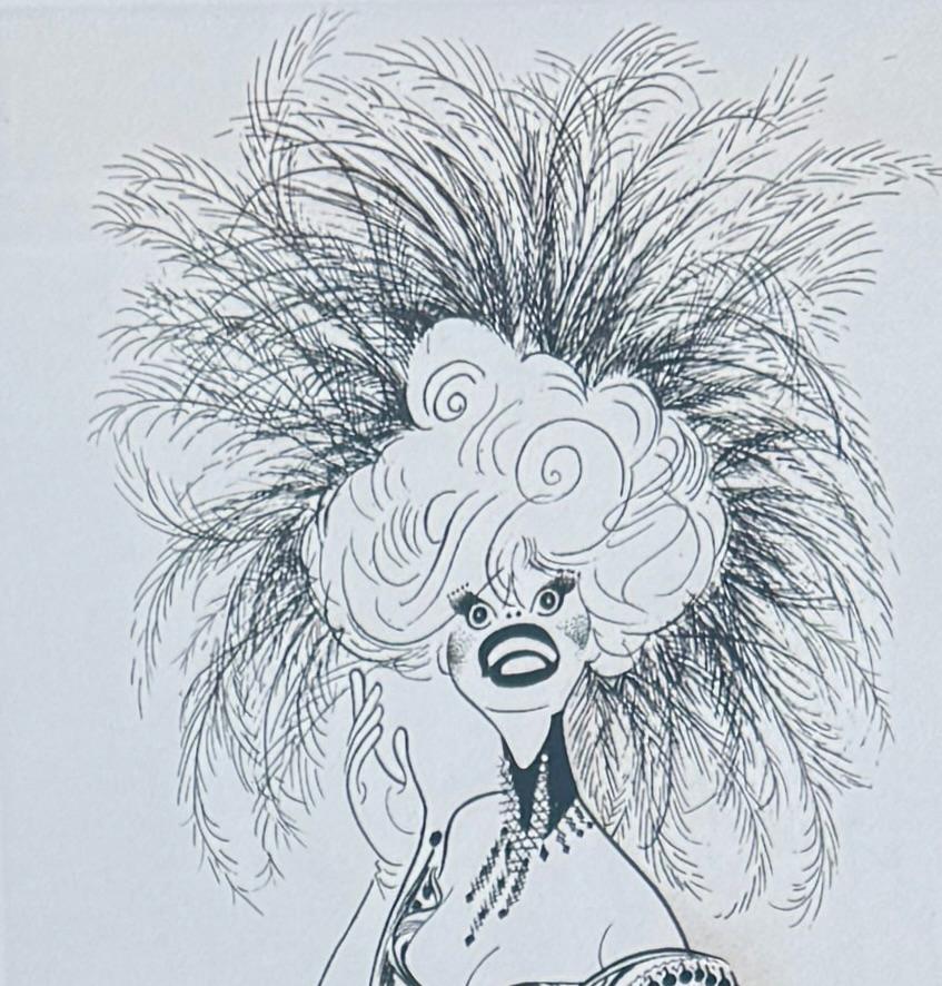 Carol Channing HELLO DOLLY Premios Tony Leyenda de Broadway NYT Caricatura publicada - Print Rendimiento de Albert Al Hirschfeld