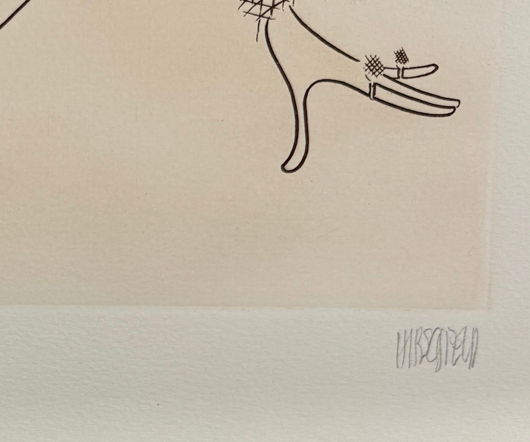 Carol Channing LORELEI Broadway Legend Tony Awards 20th Century Lithograph - Beige Figurative Print by Albert Al Hirschfeld