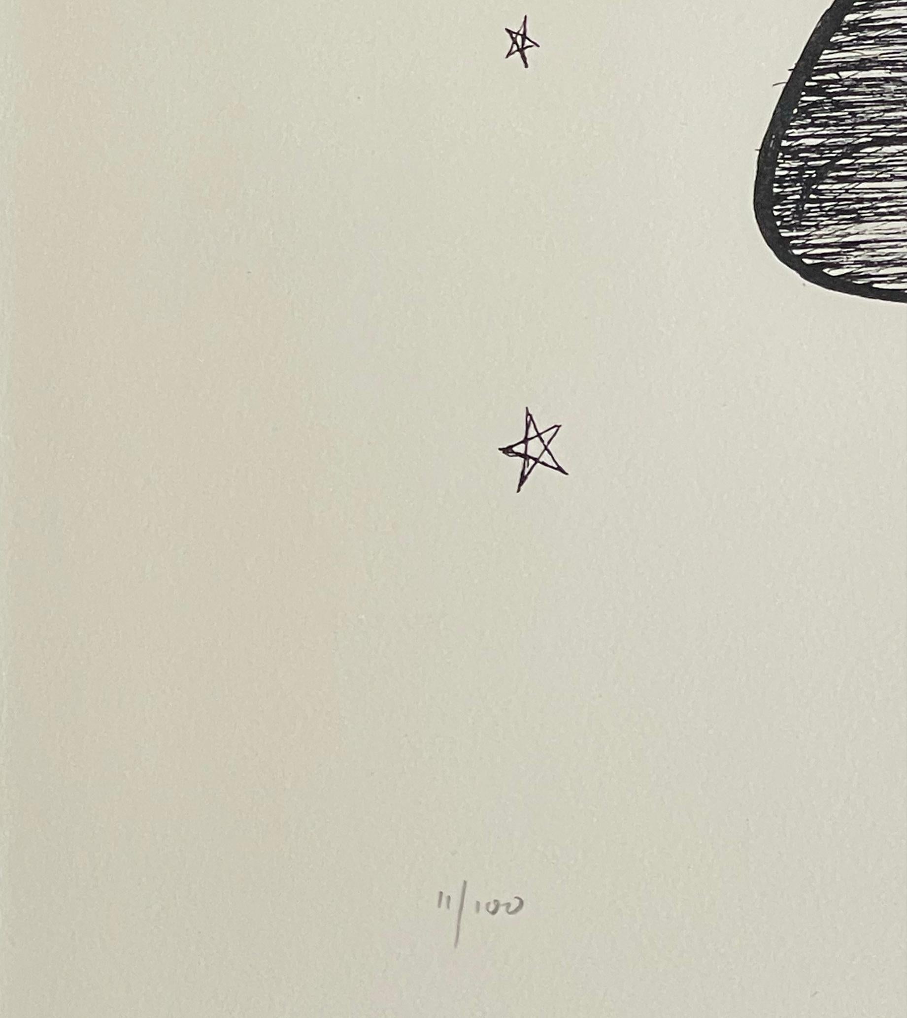 Cathy Rigby als Peter Pan (Beige), Portrait Print, von Albert Al Hirschfeld