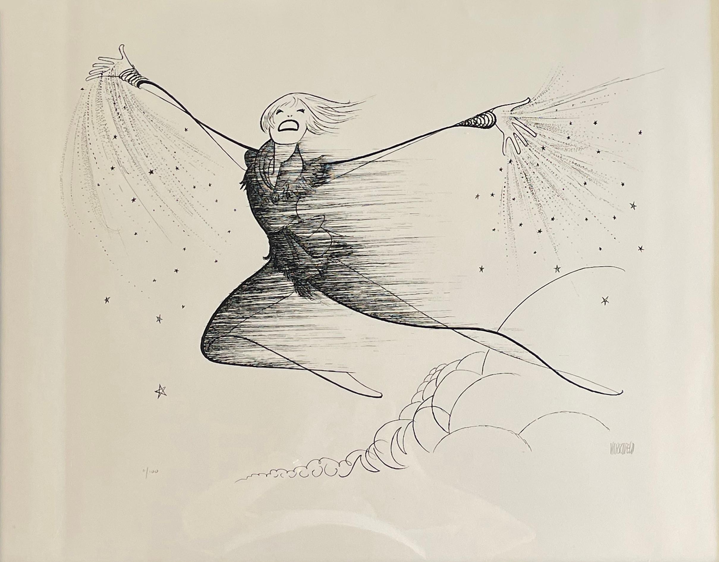 Albert Al Hirschfeld Portrait Print – Cathy Rigby als Peter Pan