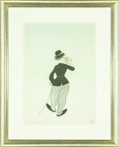 "Charlie Chaplin (Back)" original lithograph by Al Hirschfeld. Artist proof.