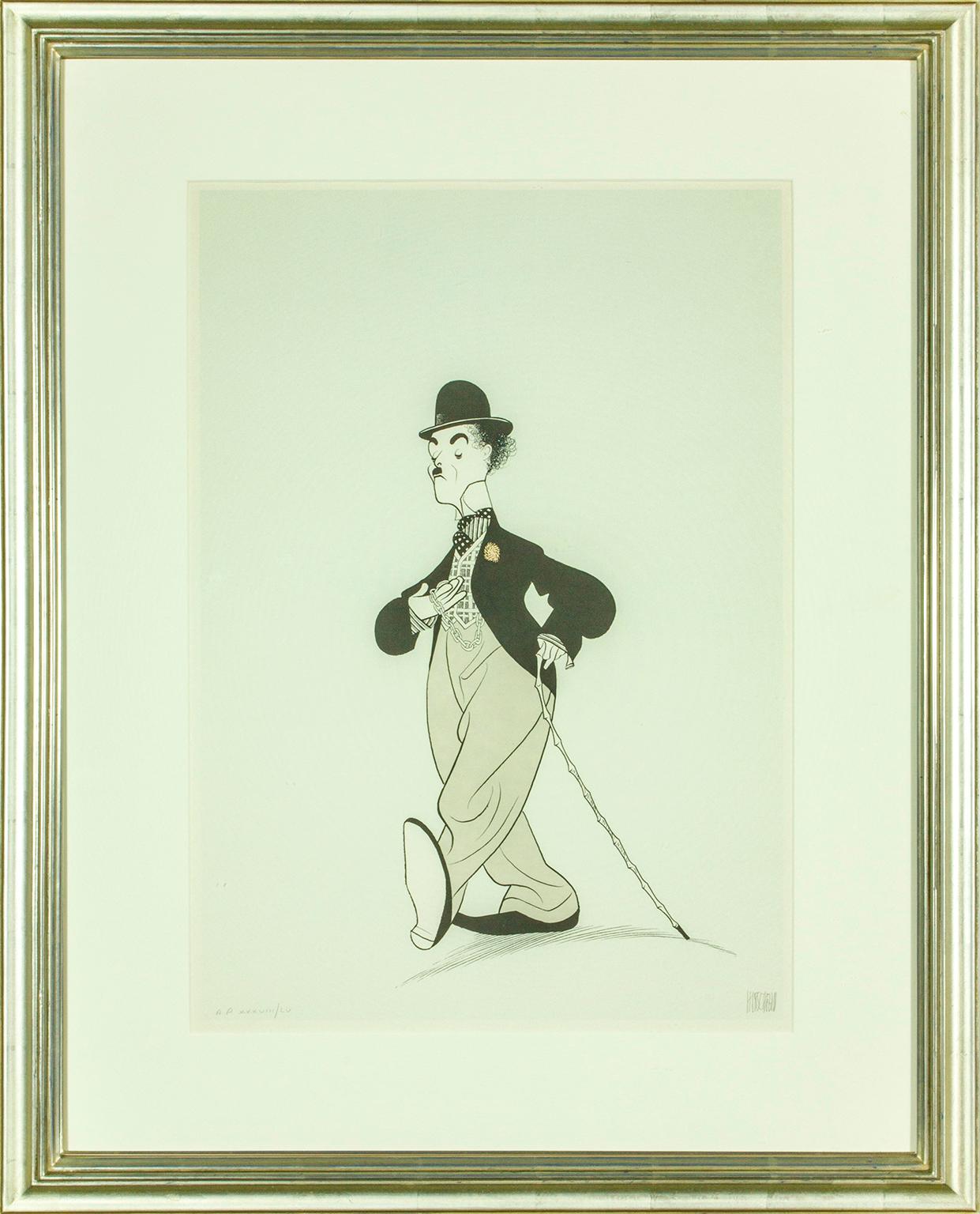 "Charlie Chaplin (Front)" original lithograph by Al Hirschfeld. Artist proof. 