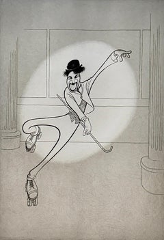 Charlie Chaplin "La Pista" Estrella de cine de Hollywood Leyenda del Oscar Caricatura icónica