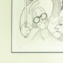 "Cultural Calendar '83" original lithograph by Al Hirschfeld. Hand signed.