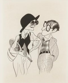 Diane Keaton & Woody Allen "Annie Hall" Movie Oscar Academy Award Caricature