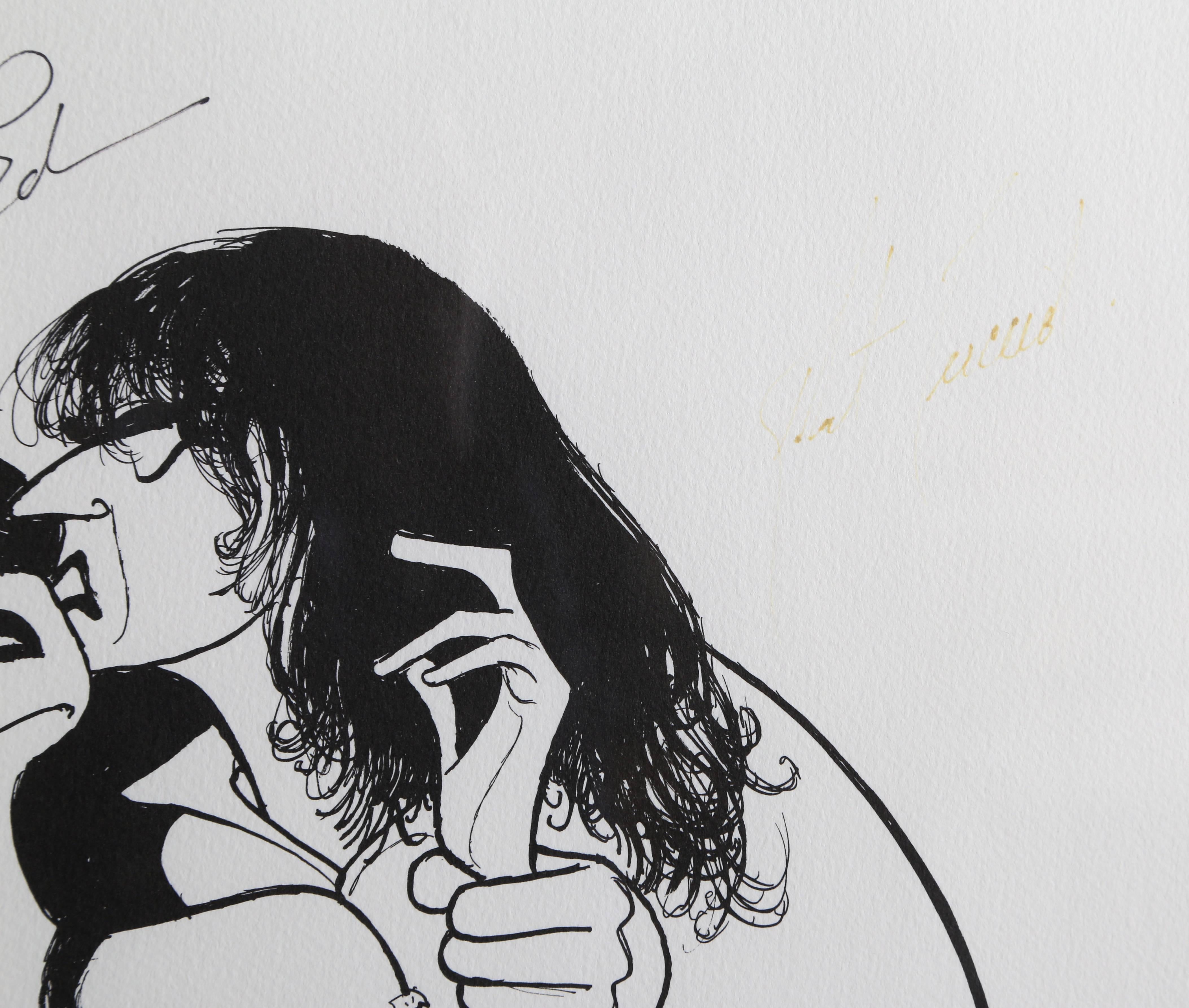 Dr. Jekyll and Mr. Hyde, Framed Caricature Lithograph by Al Hirschfeld For Sale 1