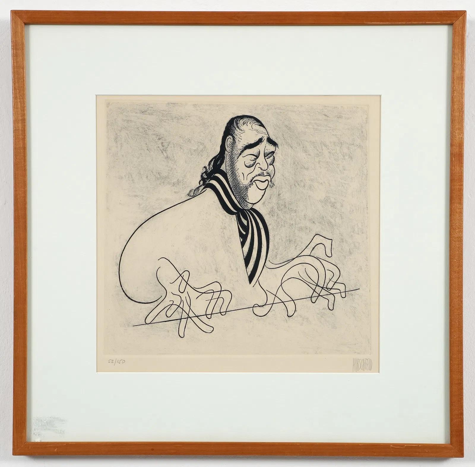 Duke Ellington Jazz Música Leyenda Afroamericana Grammys NY Times Publicado - Print de Albert Al Hirschfeld