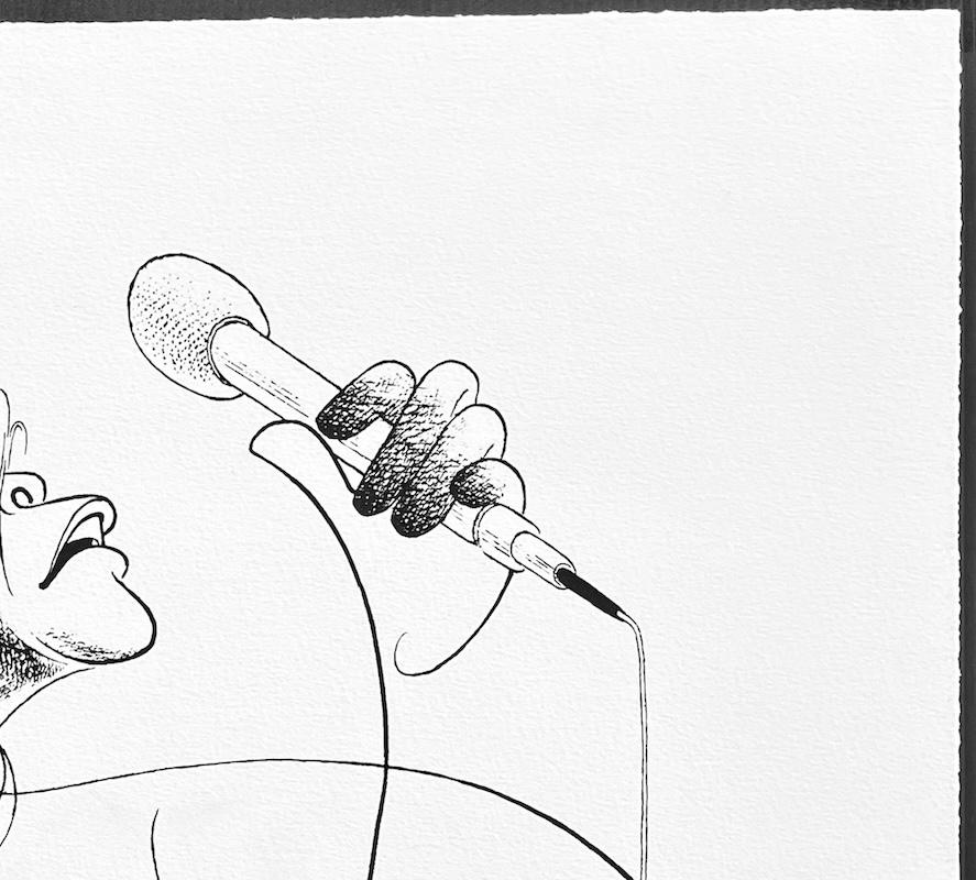 ELLA FITZGERALD Litografia, ritratto caricaturale di una celebrità, cantante jazz femminile in vendita 2