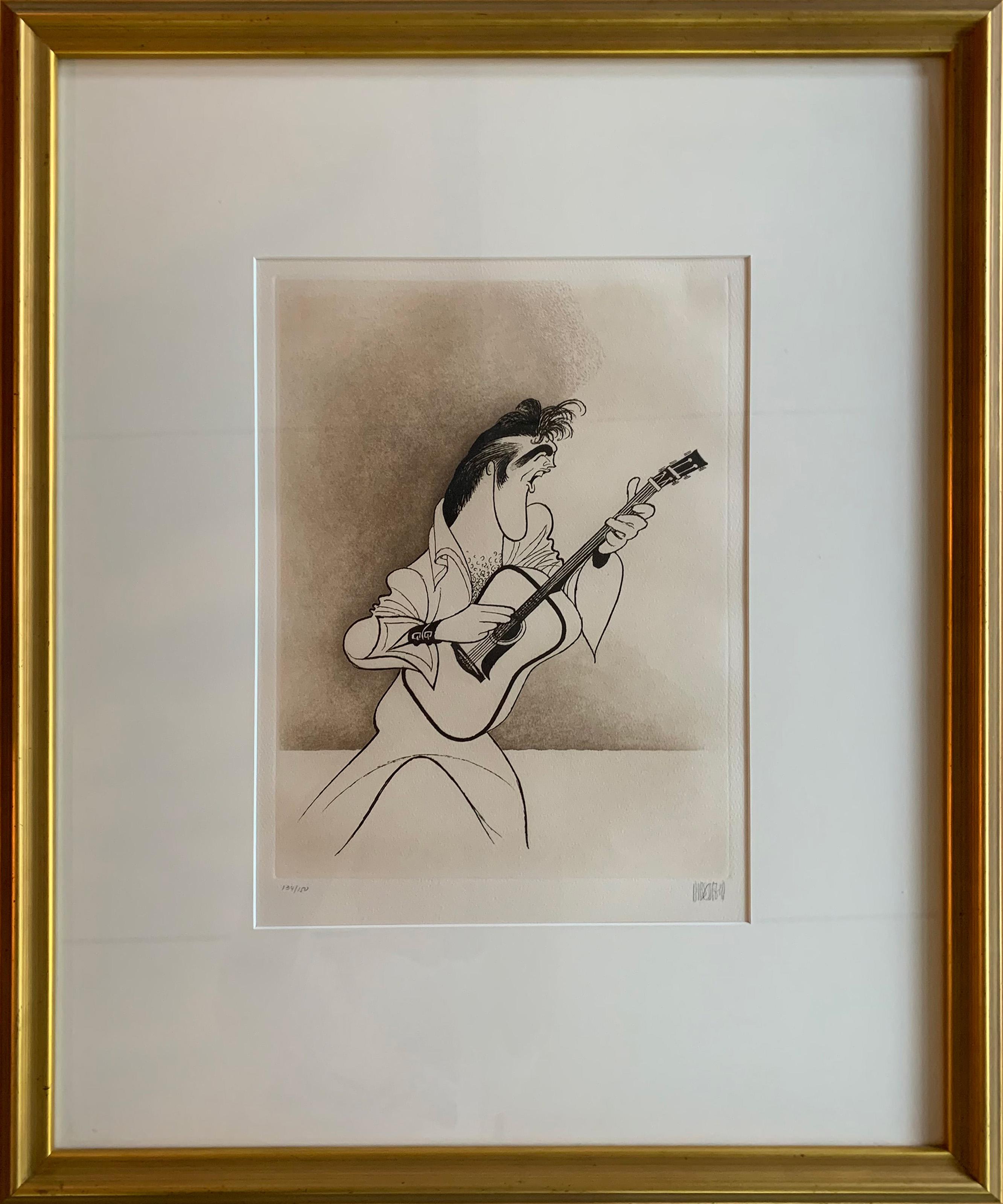 Elvis, Pop-Art-Lithographie von Al Hirschfeld
