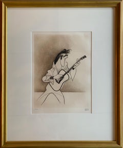 Elvis, Pop-Art-Lithographie von Al Hirschfeld