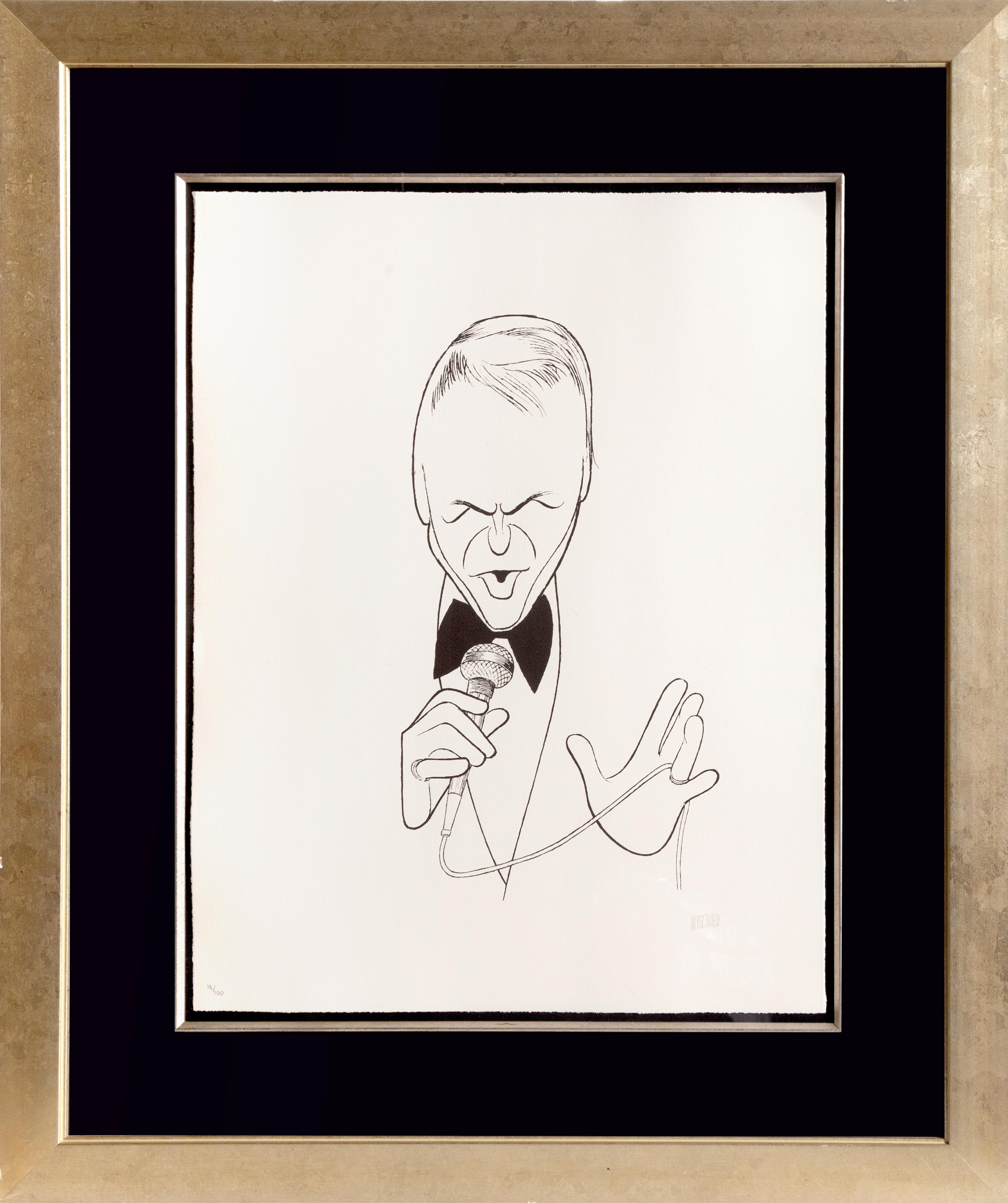 Albert Al Hirschfeld Figurative Print - Frank Sinatra - Chairman of the Board
